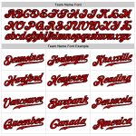 Personalized Red Black White Baseball Jersey for Men, Authentic Sleeveless Style Personalized White Red-Black Authentic Sleeveless