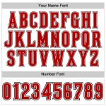 Custom Name and Number Personalized Authentic Baseball Jersey - White Red-Black Sleeveless Team Jersey Personalized White