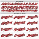 Custom Name and Number Personalized Authentic Baseball Jersey - White Red-Black Sleeveless Team Jersey Personalized White
