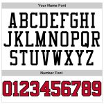 Personalized Authentic Baseball Jersey Shirt in White Red-Black Rib-Knit Style Personalized White Red-Black Authentic Throwback