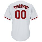 Custom Name & Number Authentic Red Black Rib-Knit Baseball Jersey Shirt - Personalized Throwback Design Personalized White