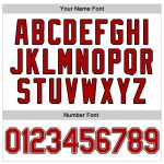 Custom Name & Number Authentic Red Black Rib-Knit Baseball Jersey Shirt - Personalized Throwback Design Personalized White