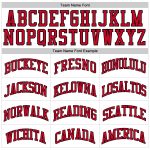 Personalized Authentic Baseball Jersey Shirt in White Red-Black Rib-Knit Style Personalized White Red-Black Authentic Throwback