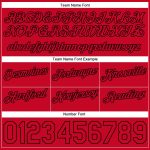 Custom Authentic Basketball Shorts with Team Name & Number - Personalized Red-Black Throwback Fashion Personalized White
