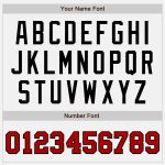 Custom Name Number Varsity Letterman Jacket Personalized Two Tone White Red-Black Full-Snap Bomber Personalized White Red-Black