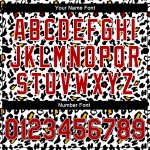 Custom Leopard Print 3D Varsity Jacket with Name & Number - White Red-Black Bomber Full-Snap Design Personalized White Red-Black