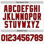 Custom Name and Number Authentic Baseball Jersey - Personalized White with Red-Black Lines Personalized White Red-Black Line