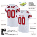 Custom Red and Black Mesh Football Jersey - Personalized Authentic Sports Apparel Personalized White Red-Black Mesh Authentic