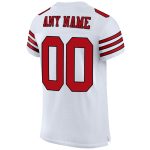 Custom Name Number Personalized Authentic Football Jersey - White Red-Black Mesh Personalized White Red-Black Mesh Authentic