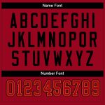 Customizable Team Football Jersey with Personalized Name & Number - White Red-Black Mesh Split Design Personalized White