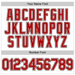 Custom Team Name Number Personalized Performance Golf Polo Shirt White Red-Black Personalized White Red-Black Performance