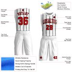 Custom Name Number Sublimation Basketball Jersey Suit - Personalized Round Neck in White, Red, and Black Personalized White