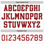 Custom Team Name Number Personalized Snapback Hat Adjustable Red-Black Stitched White Personalized White Red-Black Stitched