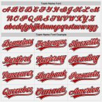 Custom Name and Number Unisex Softball Jersey - Personalized Two-Button in White, Red, and Black Personalized White Red-Black