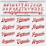 Custom Name and Number Varsity Letterman Jacket Red White Bomber Full-Snap for Team Personalized White Red Bomber Full-Snap