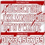 Custom Name Number Basketball Jersey Suit - Personalized Round Neck Sublimation Design with Red White Bright Lines Personalized
