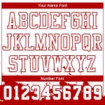 Custom Name Number Basketball Jersey - Personalized Round Neck Sublimation Suit with White Red Color Splash Design Personalized