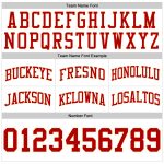 Custom Team Basketball Shorts with Personalized Name and Number - White Red-Cream Authentic Throwback Design Personalized