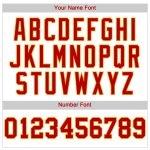 Custom Name and Number Baseball Jersey in White Red-Gold - Authentic Team Jersey Personalized White Red-Gold Authentic Baseball
