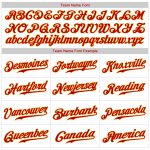 Custom Name and Number Baseball Jersey in White Red-Gold - Authentic Team Jersey Personalized White Red-Gold Authentic Baseball