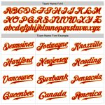 Custom Name and Number Personalized Red-Gold Sleeveless Baseball Jersey - Authentic Team Apparel Personalized White Red-Gold