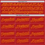 Custom Name Number Personalized Authentic Red-Gold White Baseball Jersey Split Fashion Team Personalized White Red-Gold Authentic