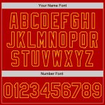 Custom Name Number Personalized Authentic Red-Gold White Baseball Jersey Split Fashion Team Personalized White Red-Gold Authentic