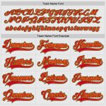 Custom Name Number Red-Gold White Hockey Jersey Personalized Team Apparel Personalized White Red-Gold Hockey Jersey Team