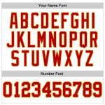 Custom Team Performance T-Shirt with Personalized Name & Number - White Red-Gold Long Sleeve Shirt Personalized White Red-Gold
