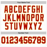 Personalized Red-Gold Mesh Football Jersey - Authentic Custom Team Apparel Personalized White Red-Gold Mesh Authentic Football