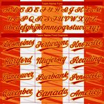 Custom Name Number 3D Pattern Baseball Jersey - Personalized White Red Gold-Orange Design Authentic Team Apparel Personalized