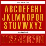 Custom Name Number Soccer Jersey Red Gold White Sublimation Split Fashion Team Uniform Personalized White Red-Gold Sublimation