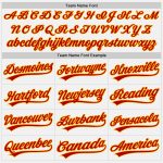 Custom Name Number Softball Jersey Unisex Red-Gold Two-Button Personalized Design - Team Wear Personalized White Red-Gold