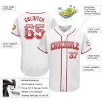Custom Name and Number Personalized Baseball Jersey in White Red-Gray Authentic Drift Fashion Personalized White Red-Gray
