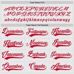 Custom Name and Number Personalized Hockey Jersey in White Red-Gray Design Personalized White Red-Gray Hockey Jersey Team