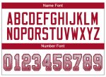 Custom Personalized Football Jersey Red Gray Mesh Drift Style with Name and Number - Team Apparel Personalized White Red-Gray