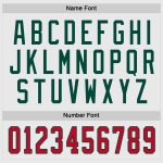 Custom Team Hockey Jersey - Personalized White Red Green with Name & Number Personalized White Red-Green Hockey Jersey Team