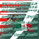 Custom 3D Mexico Authentic Baseball Jersey with Personalized Name & Number - White Red Kelly Green Personalized White Red-Kelly
