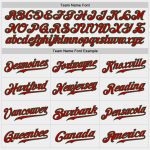 Custom Name Number Authentic Baseball Jersey in White Red Kelly Green - Personalized Team Jersey Personalized White Red-Kelly