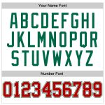 Custom Personalized Throwback Basketball Jersey - White Red-Kelly Green with Name and Number Personalized White Red-Kelly