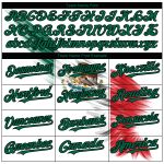 Personalized 3D Mexican Flag Baseball Jersey - Custom Name & Number - Red, Green & Black Abstract Wing Design Personalized