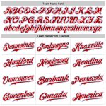 Custom Authentic Baseball Jersey Personalized with Name & Number in White, Red, and Blue Personalized White Red-Light Blue