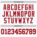 Custom Authentic Baseball Jersey Personalized with Name & Number in White, Red, and Blue Personalized White Red-Light Blue
