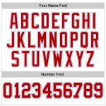 Custom Team Performance T-Shirt with Personalized Name & Number - White Red-Light Blue Long Sleeve Personalized White Red-Light