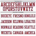 Custom Mesh Authentic Football Jersey - Personalized Red-Light Blue with Name & Number Personalized White Red-Light Blue