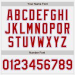 Custom Team Softball Jersey with Personalized Name and Number - White Red-Light Blue Unisex Two-Button Design Personalized