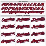 Custom Name and Number Authentic Baseball Jersey in White Red and Navy - Personalized Team Colors and Arm Shapes Personalized