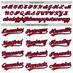 Custom Name Number Authentic Baseball Jersey with 3D Curve Lines Pattern in White Red-Navy - Personalized Team Apparel Personalized