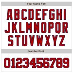 Custom Name Number Authentic Baseball Jersey with 3D Curve Lines Pattern in White Red-Navy - Personalized Team Apparel Personalized