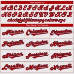 Custom Name and Number Authentic Baseball Jersey - Personalized White Red-Navy Team Jersey Personalized White Red-Navy Authentic